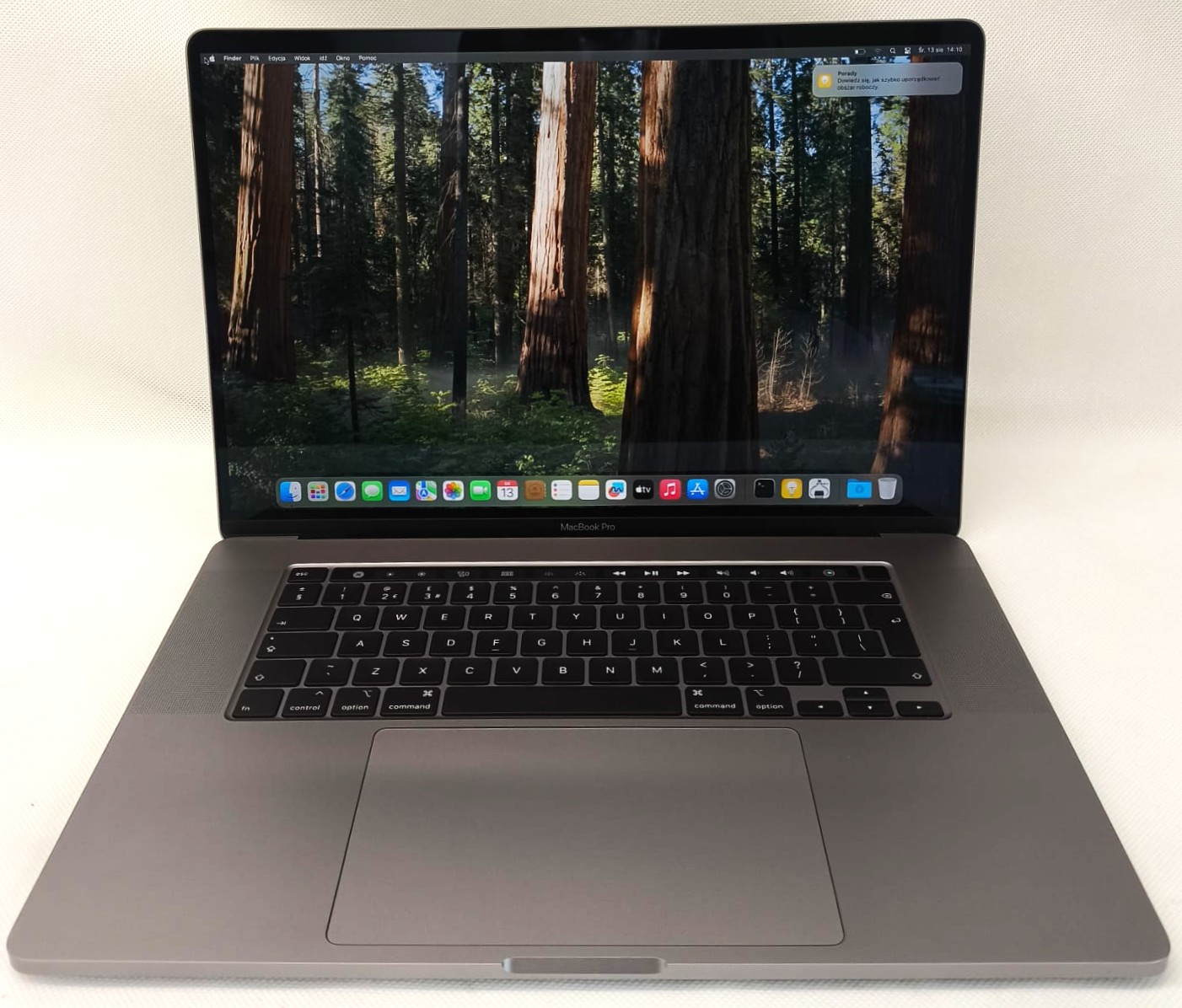 Laptop MacBook PRO 16" TouchBar Core i9-9880H 32GB 1TB Radeon Pro 5500M 3072x1920 - obrazek 6