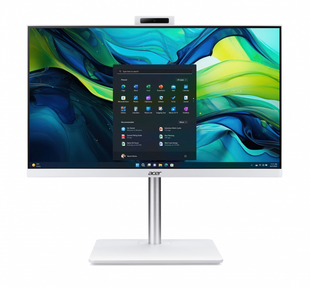 Komputer AiO Acer All-In-One C24 Core i5-1334u 16GB 512GB 24" FHD klaw + mysz BIAŁY Windows 11 - obrazek 2